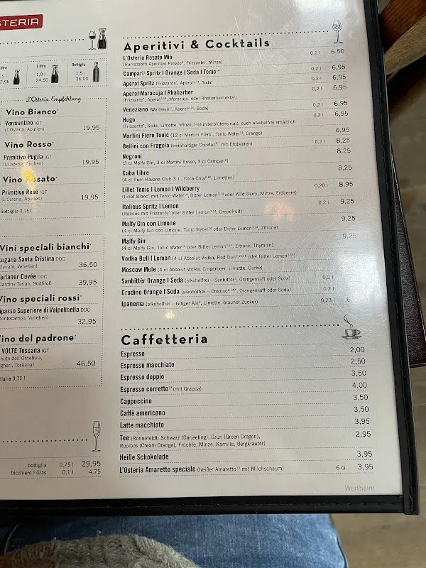 Menü_L'Osteria Wertheim Almosenberg_Wertheim_Bild_4