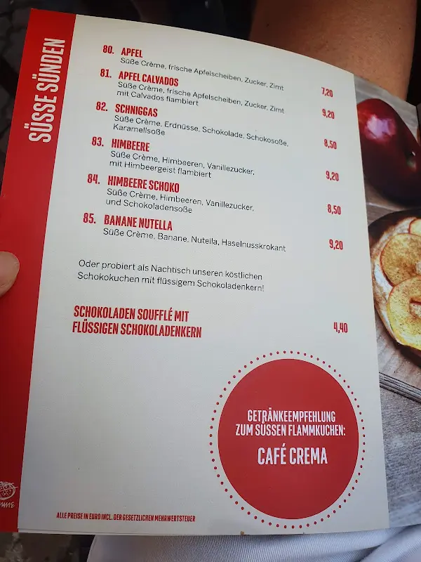 Menu_La Flamme Wertheim - Flammkuchen aller Art_Wertheim_immagine_2