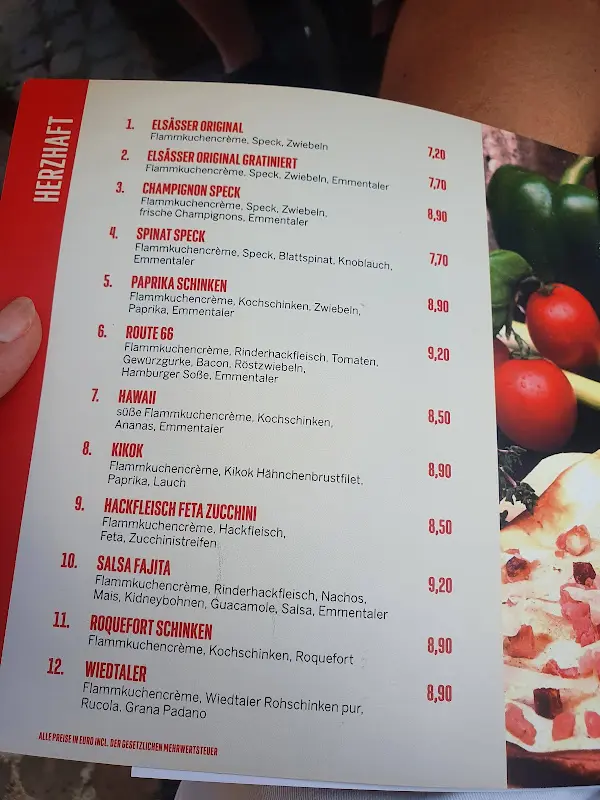 Menu_La Flamme Wertheim - Flammkuchen aller Art_Wertheim_immagine_4