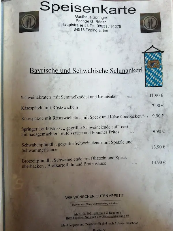 Menu_Ristorante Pizzeria Fratello beim Springer_Inn_image_3