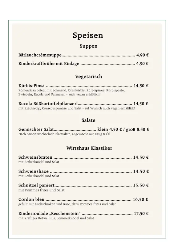 Menu_Gasthof Pension Zur Triftsperre_Passau_image_3