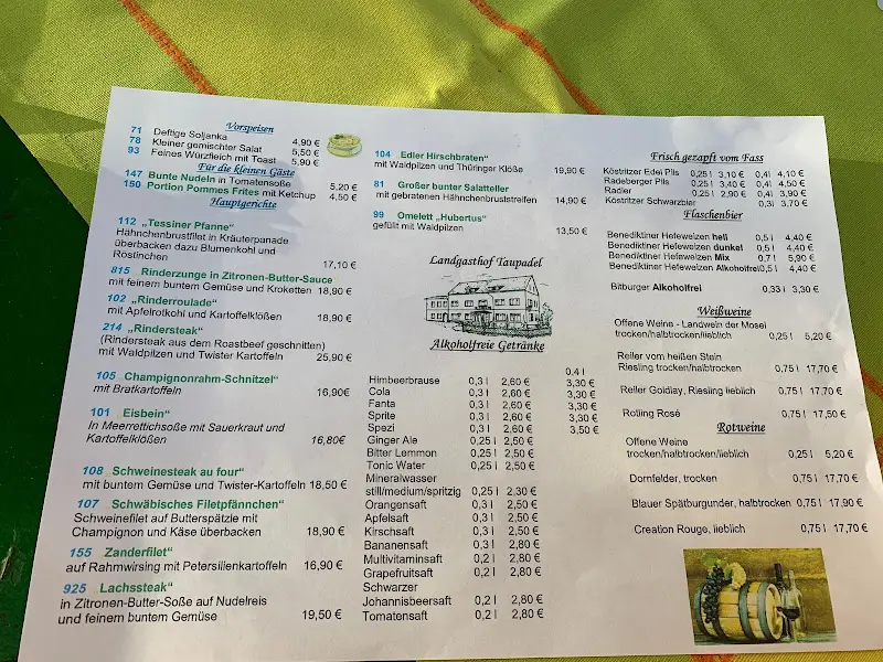 Menu_P&J Delicious - Landgasthof Taupadel Inh. Peter Treutel_Nobitz_image_1