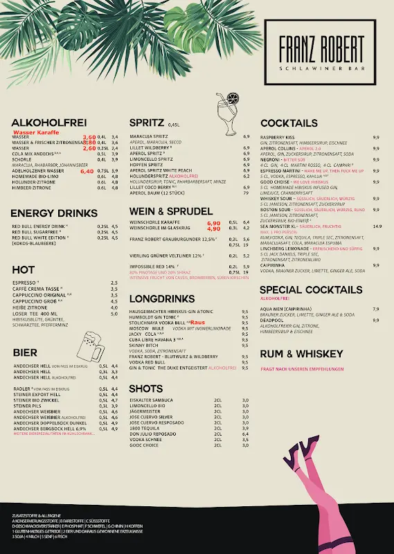 Menu_Franz Robert Schlawinerbar_Traunreut_image_1