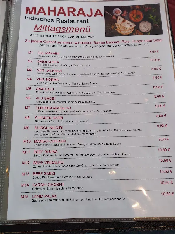 Menu_Maharaja Indisches Restaurant_Cham_immagine_2