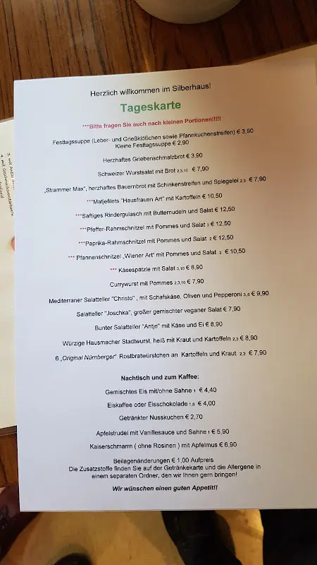 Menu_EL GRECO Gasthof-Pension Silberhaus_Tröstau_immagine_2