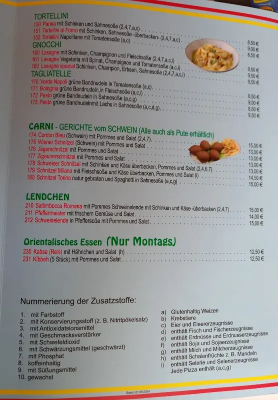 Menu_Pizzeria Portofino Gaststätte Siebenstern_Tröstau_immagine_1