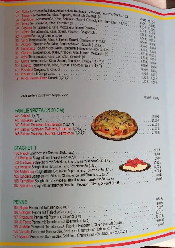 Menu_Pizzeria Portofino Gaststätte Siebenstern_Tröstau_immagine_2