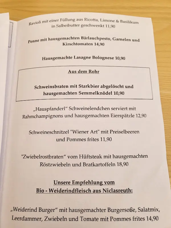 Menu_Waldgaststätte Filzenklas_Tuntenhausen_immagine_2