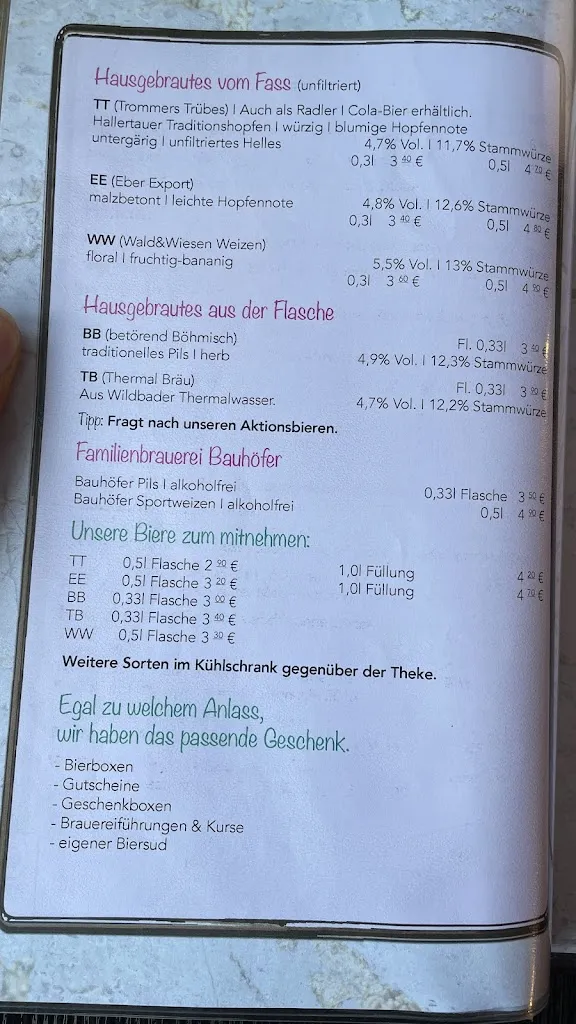 Menu_Foxy Bräu - Restaurant & Brauerei_Wildbad_immagine_3