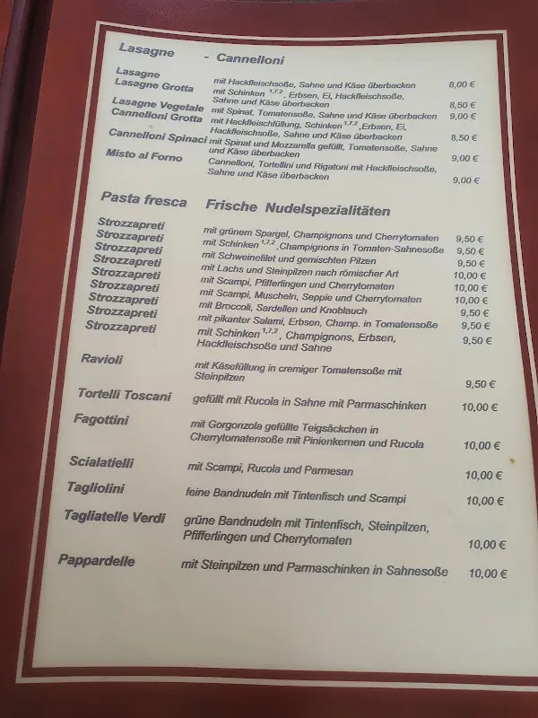 Menu_Restaurant La Grotta_Treuchtlingen_immagine_1
