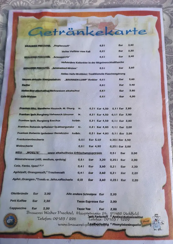 Menu_Walter Prechtel Brewery_Uehlfeld_image_1