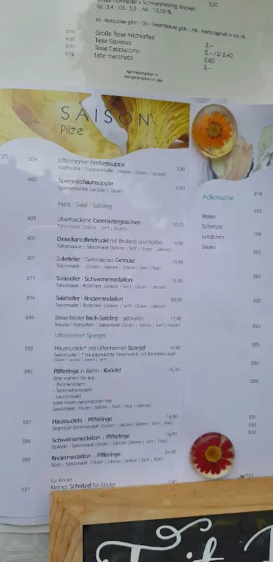 Menü_Schwarzer Adler_Uffenheim_Bild_2