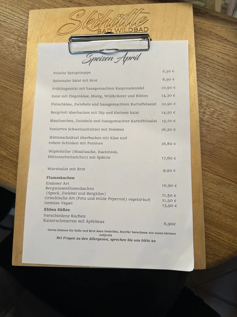 Menu_Skihütte Bad Wildbad Restaurant_Wildbad_immagine_2