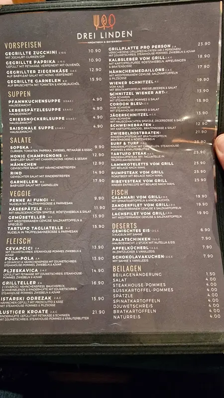 Menu_Restaurant Drei Linden_Unterschleißheim_immagine_1