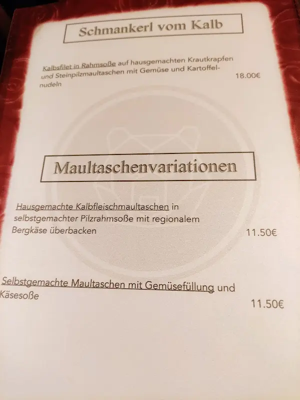 Menu_Gasthaus u. Metzgerei zum Bären_Untrasried_immagine_2