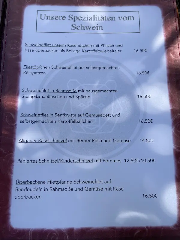 Menu_Gasthaus u. Metzgerei zum Bären_Untrasried_immagine_3