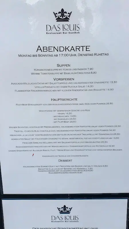 Menu_Restaurant Das Louis_Oberpfalz_immagine_3