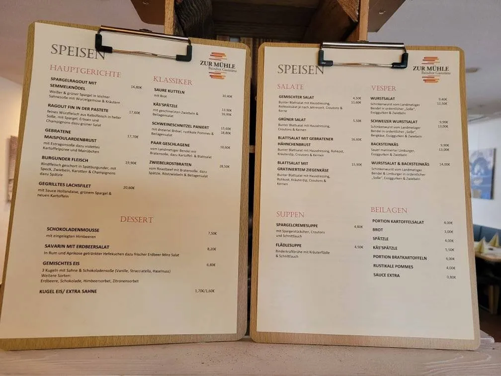 Menu_Gaststätte Zur Mühle_Baindt_image_1