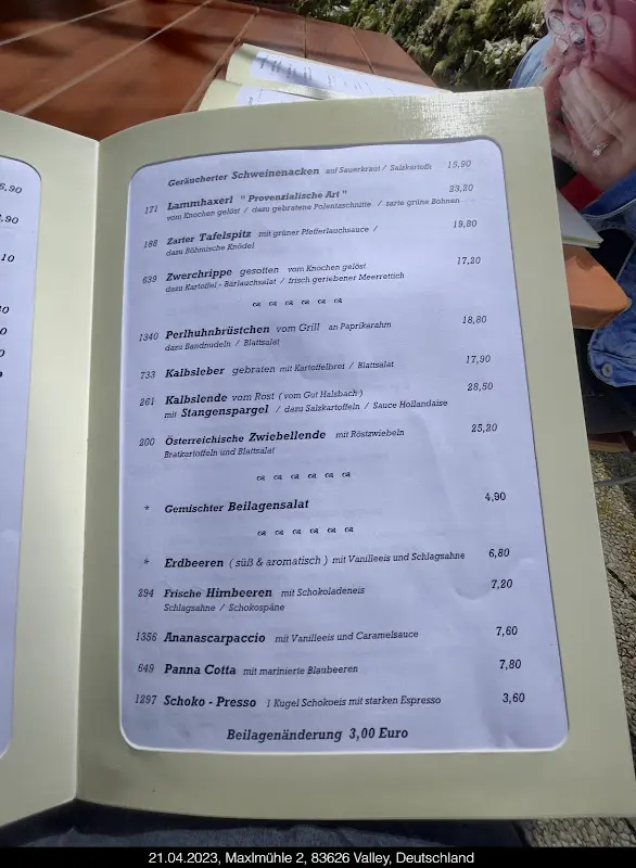 Menü_Waldrestaurant Maxlmühle_Valley_Bild_3