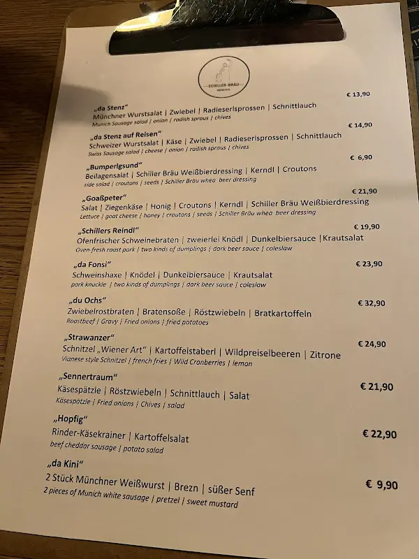 Menu_Schiller Bavarian Beerhouse_München_image_1