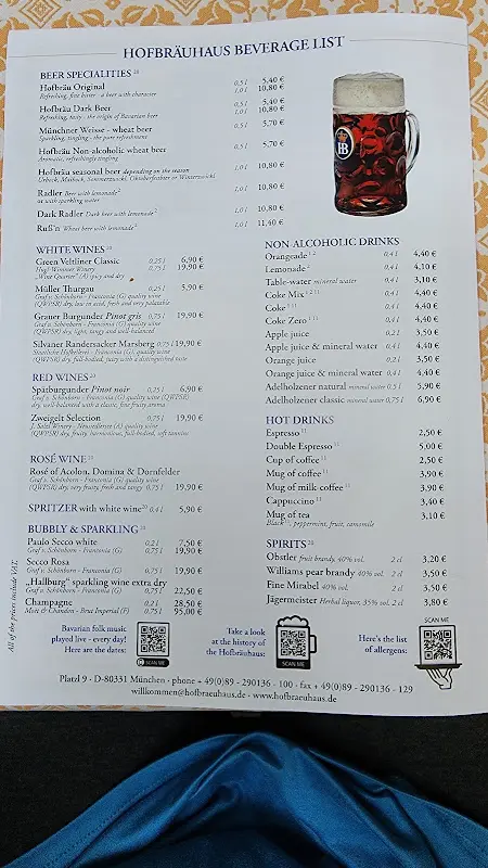 Menu_Hofbräuhaus München_München_image_2