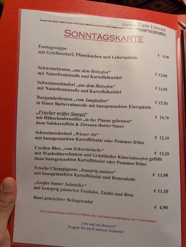 Menu_Hotel Gasthof Zum Löwen_Velburg_image_1