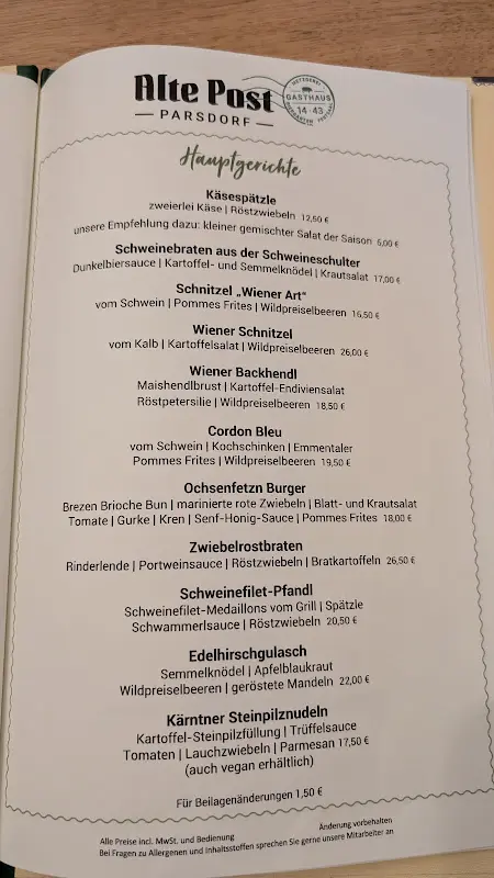Menu_Alte Post Parsdorf_Vaterstetten_immagine_1