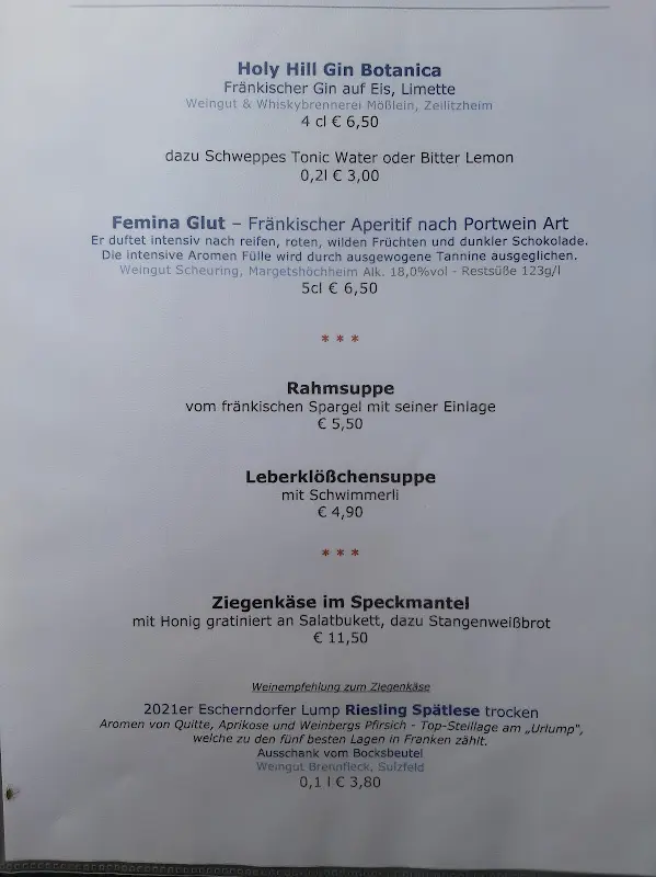 Menu_Spundloch - das Hotel & Weinrestaurant_Veitshöchheim_immagine_3