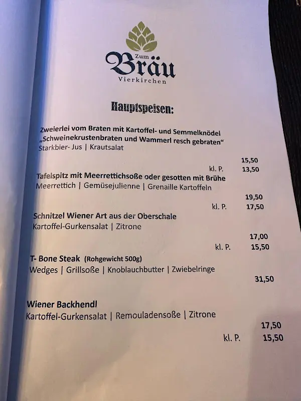 Menu_Gasthof Zum Bräu_Vierkirchen_image_1