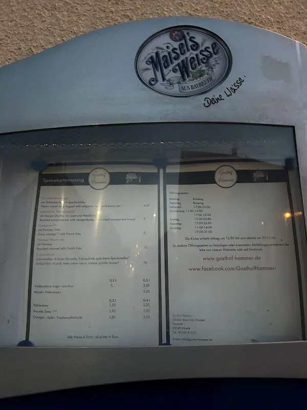 Menu_Gasthof Hammer_Vilseck_image_1