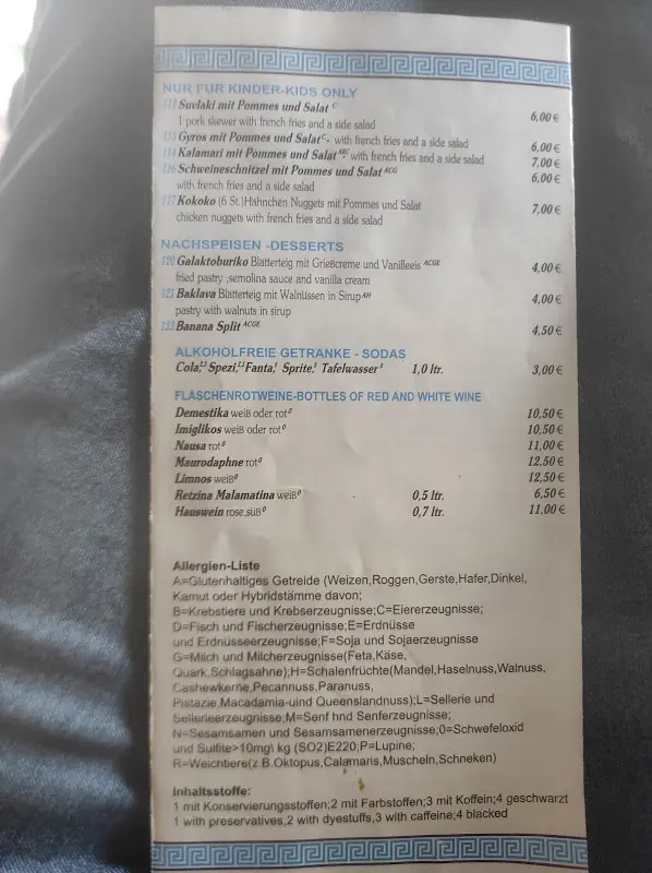 Menu_Taverna Mykonos_Vilseck_immagine_2