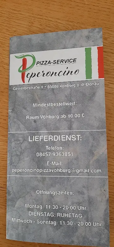 Menu_Pizza Service Peperoncino Vohburg_Donau_image_1