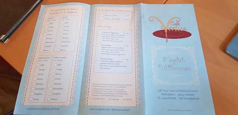 Menu_Café Venus_Viechtach_immagine_2