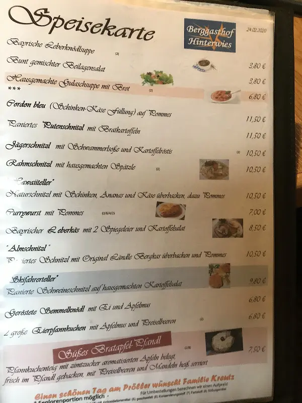 Menu_Berggasthof Hinterwies_Englmar_image_4