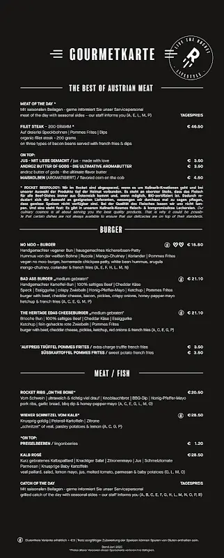 Menu_Rocket Restaurant & Bistro Velden_Austria_image_2