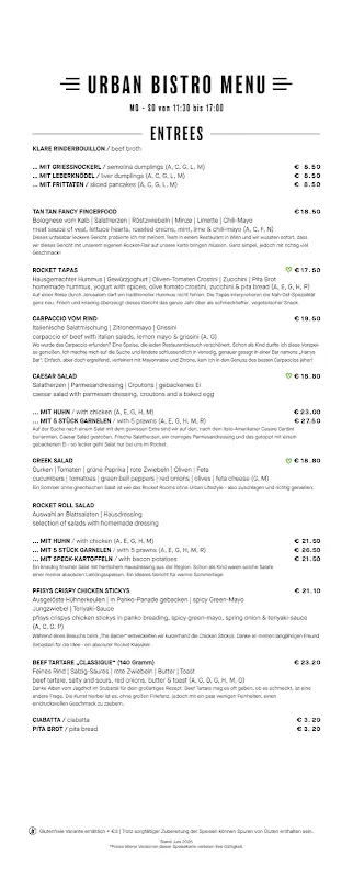 Menu_Rocket Restaurant & Bistro Velden_Austria_image_4
