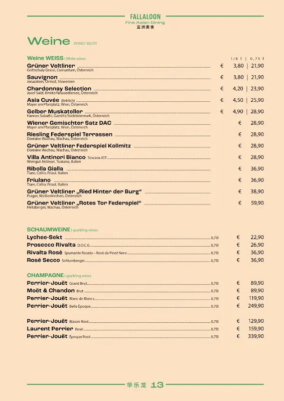 Menu_FALLALOON - FINE ASIAN DINING I Asia Restaurant I Velden am Wörthersee_Austria_immagine_3