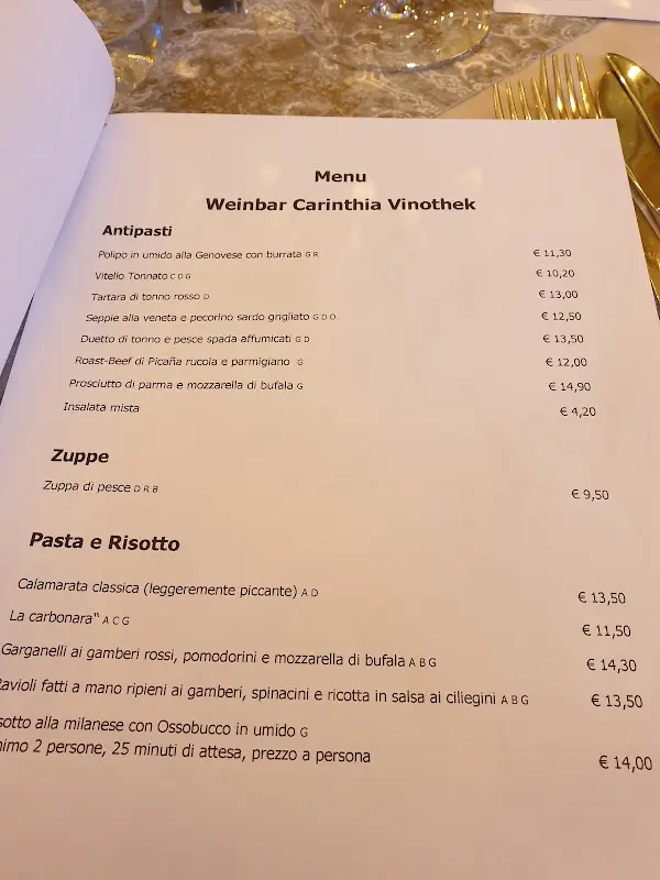Menu_Weinbar & Vinothek Carinthia_Austria_imagen_1