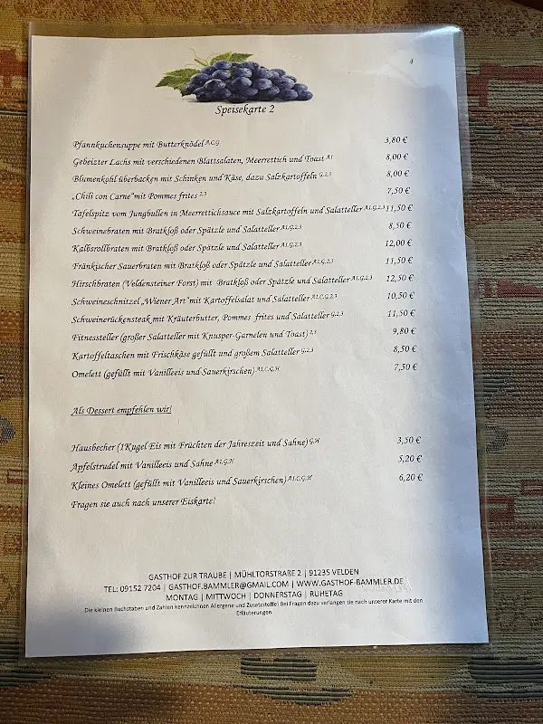Menu_Gaststätte zur Traube Inh.Karl Bammler_Velden_image_1