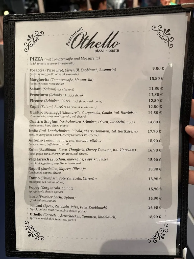 Menu_Restaurant Othello - Pizza & Pasta_Badenweiler_image_1