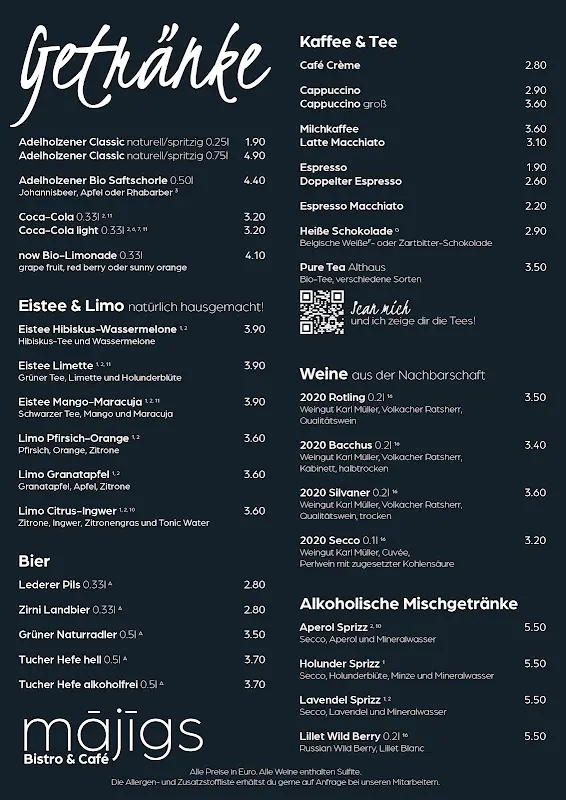 Menu_majigs - Bistro & Café_Volkach_immagine_1