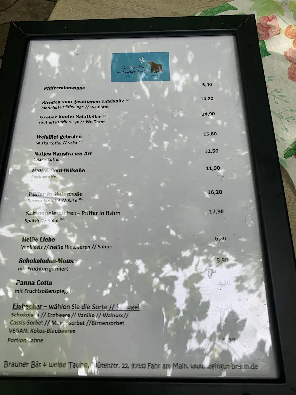 Menu_Brauner Bär und weiße Taube • Fränkische Gastwirtschaft_Volkach_image_2