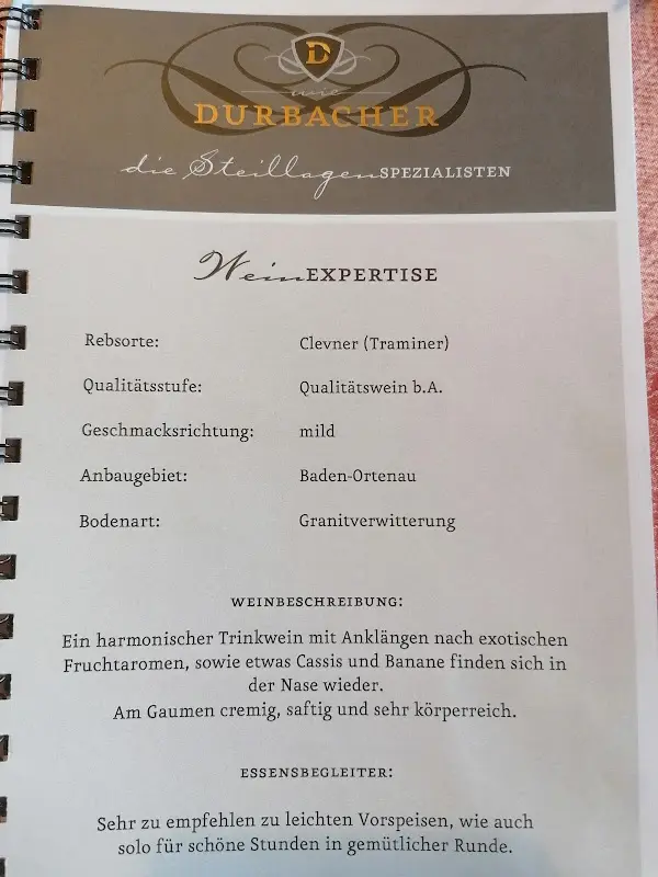 Menu_Durbacher Weinstube_Durbach_image_1
