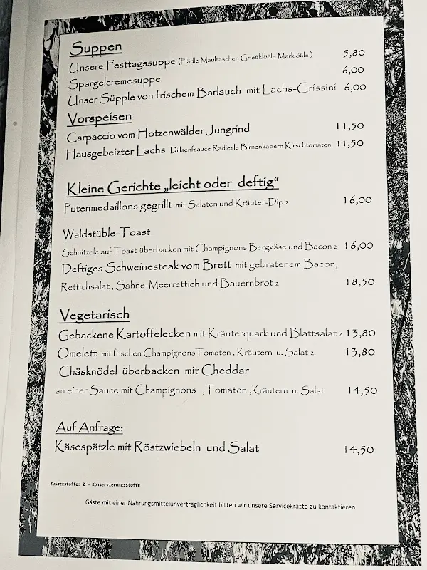 Menu_Gasthaus Waldstüble_Wehr_immagine_1