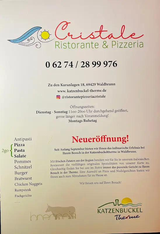 Menu_Ristorante & Pizzeria Cristale_Waldbrunn_image_1