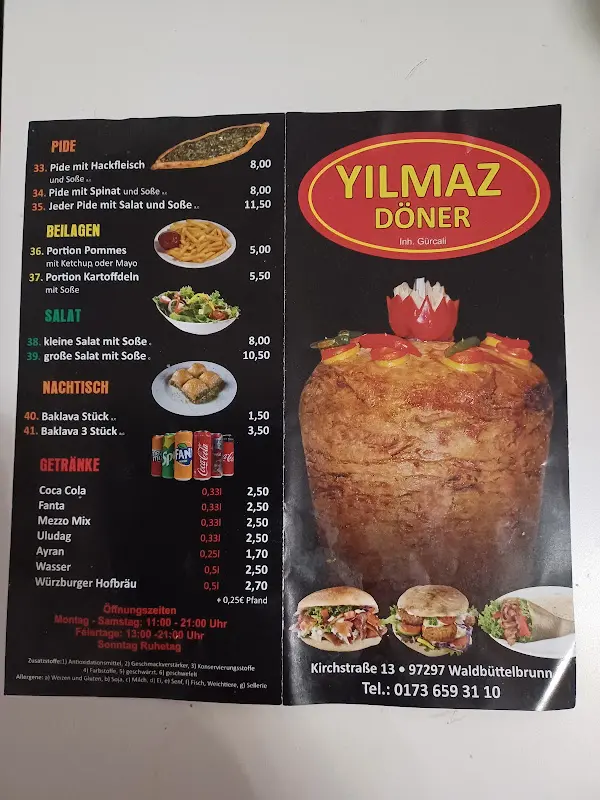 Menu_Yilmaz Döner_Waldbüttelbrunn_immagine_3
