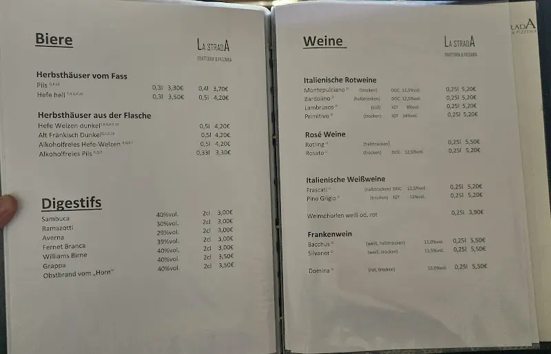 Menu_Trattoria & Pizzeria La Strada_Waldbüttelbrunn_image_2