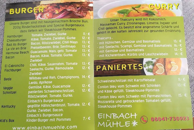 Menu_Landgasthof Einbachmühle_Wackersberg_immagine_2