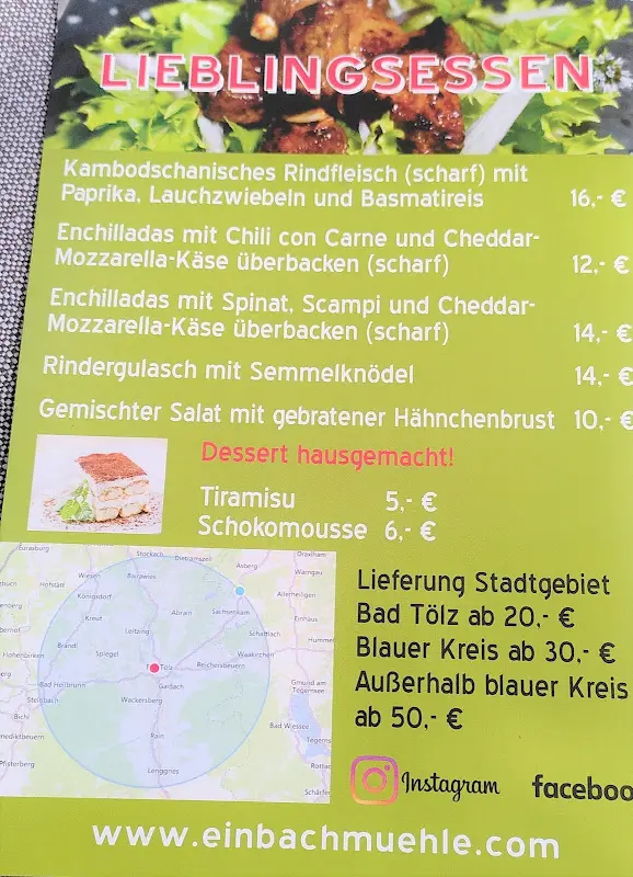 Menu_Landgasthof Einbachmühle_Wackersberg_immagine_3