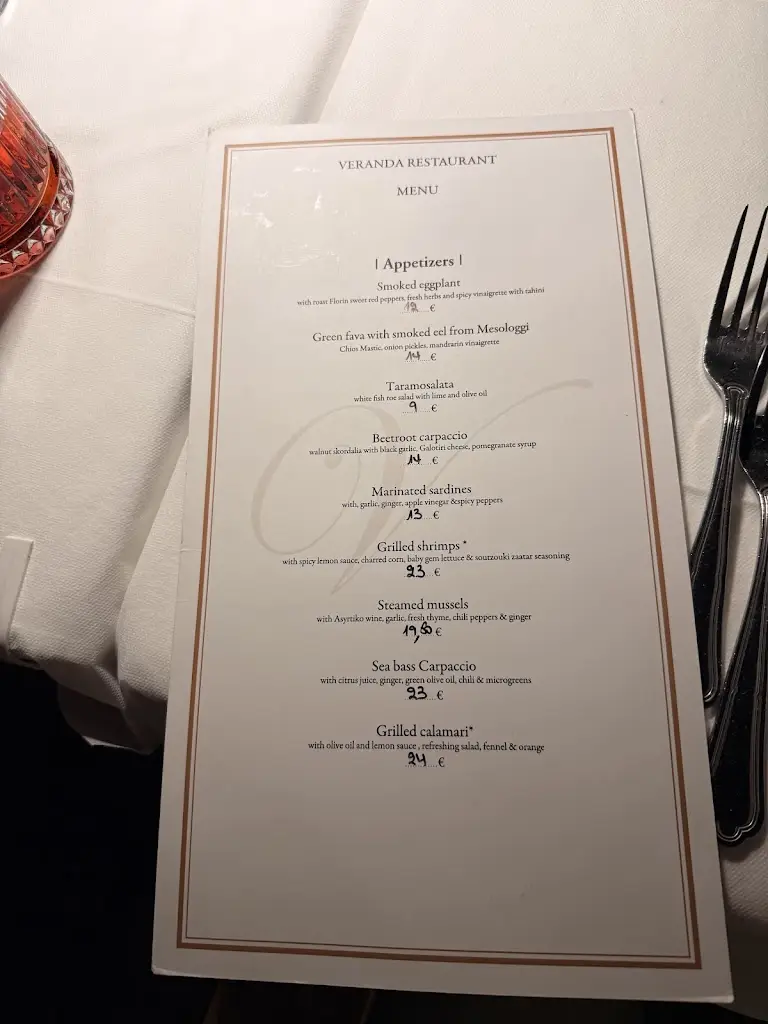 Menü_Veranda Restaurant_Ýdra_Bild_2